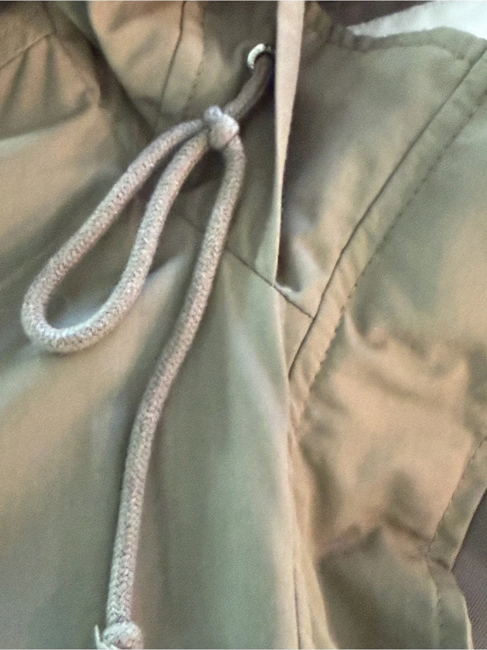 Abercrombie Olive Utility Hooded Cropped Jacket Sz L - Picture 6 of 7